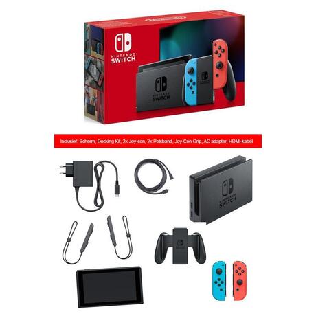 Nintendo Switch Console Set V2 (Betere Accu) - Blauw / Rood